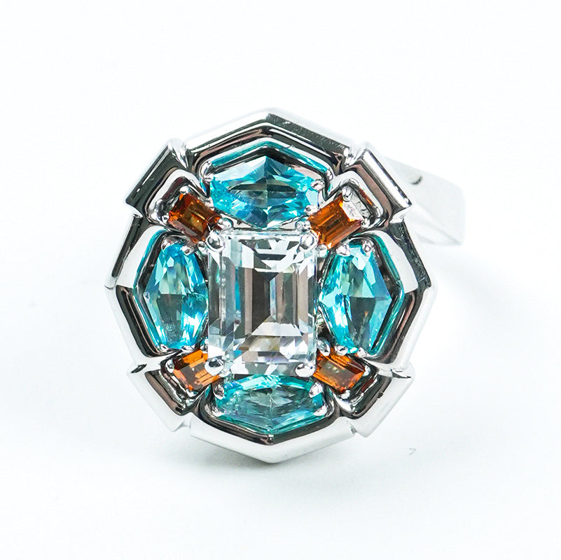 Kaleidoscope Silver Edge Ring