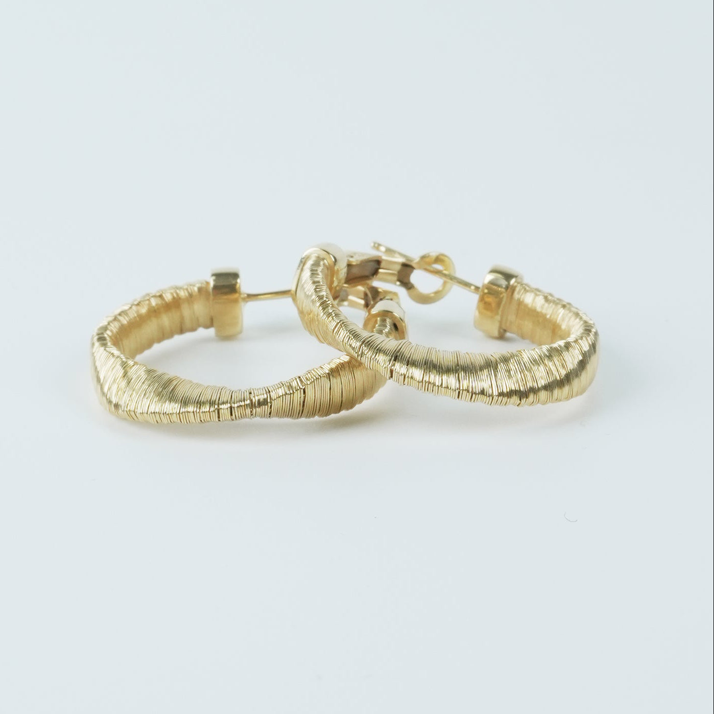 Italian Twisted Hoop Earrings