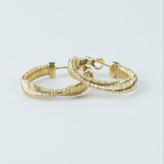 Italian Twisted Hoop Earrings