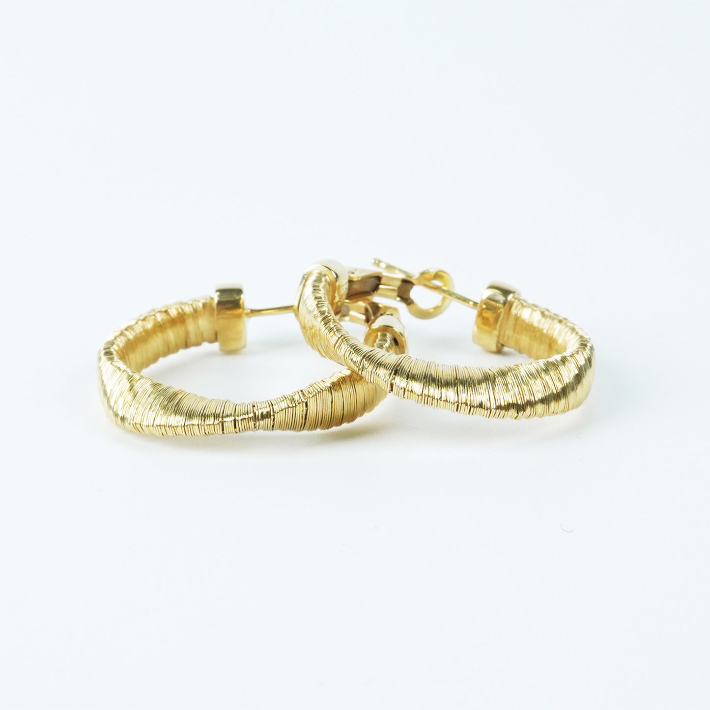 Italian Twisted Hoop Earrings