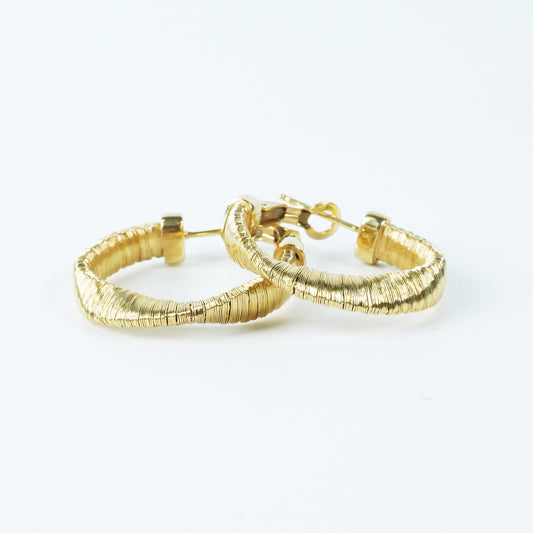 Italian Twisted Hoop Earrings