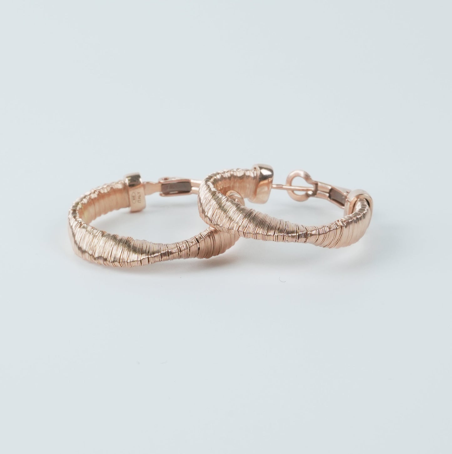 Italian Twisted Hoop Earrings