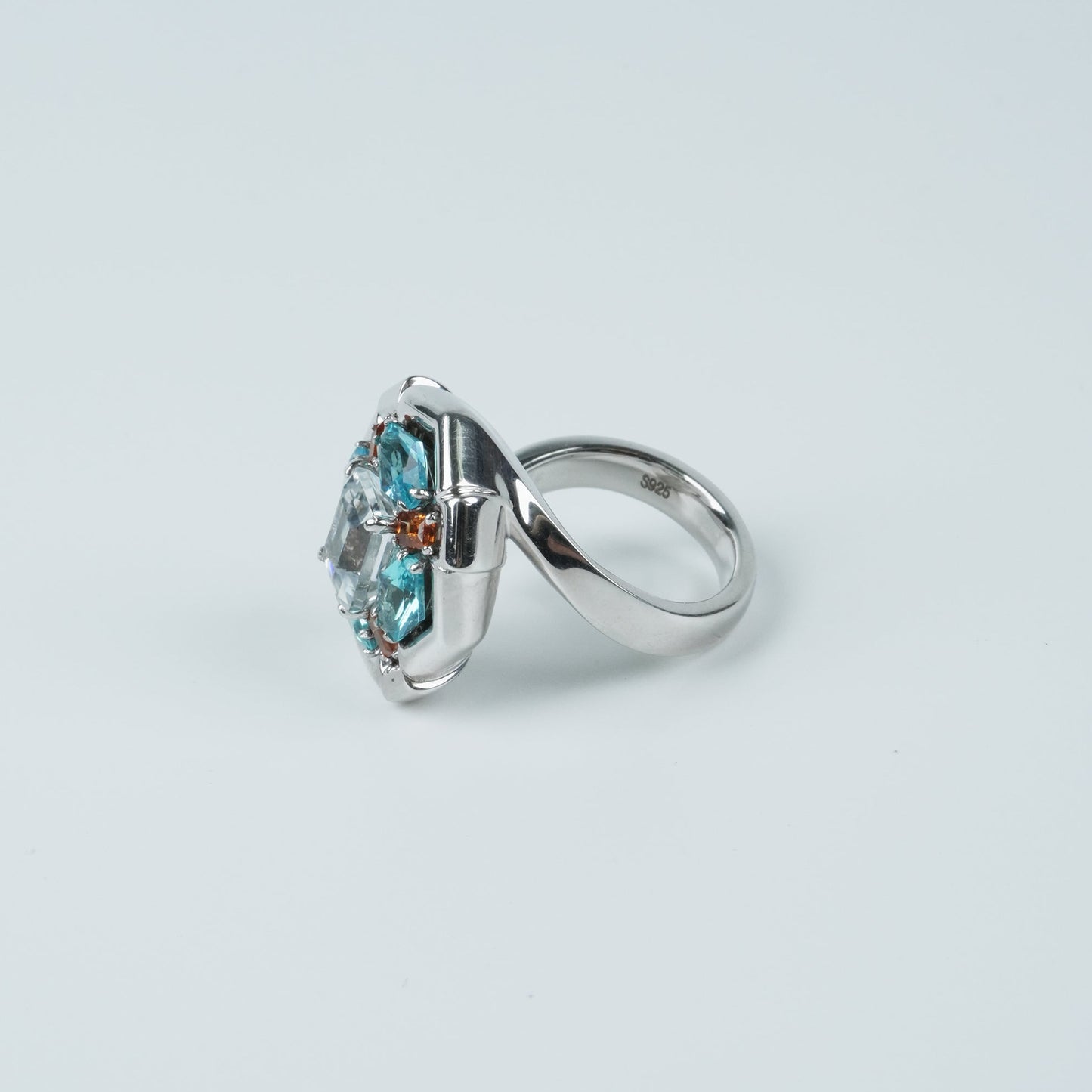 Kaleidoscope Silver Edge Ring