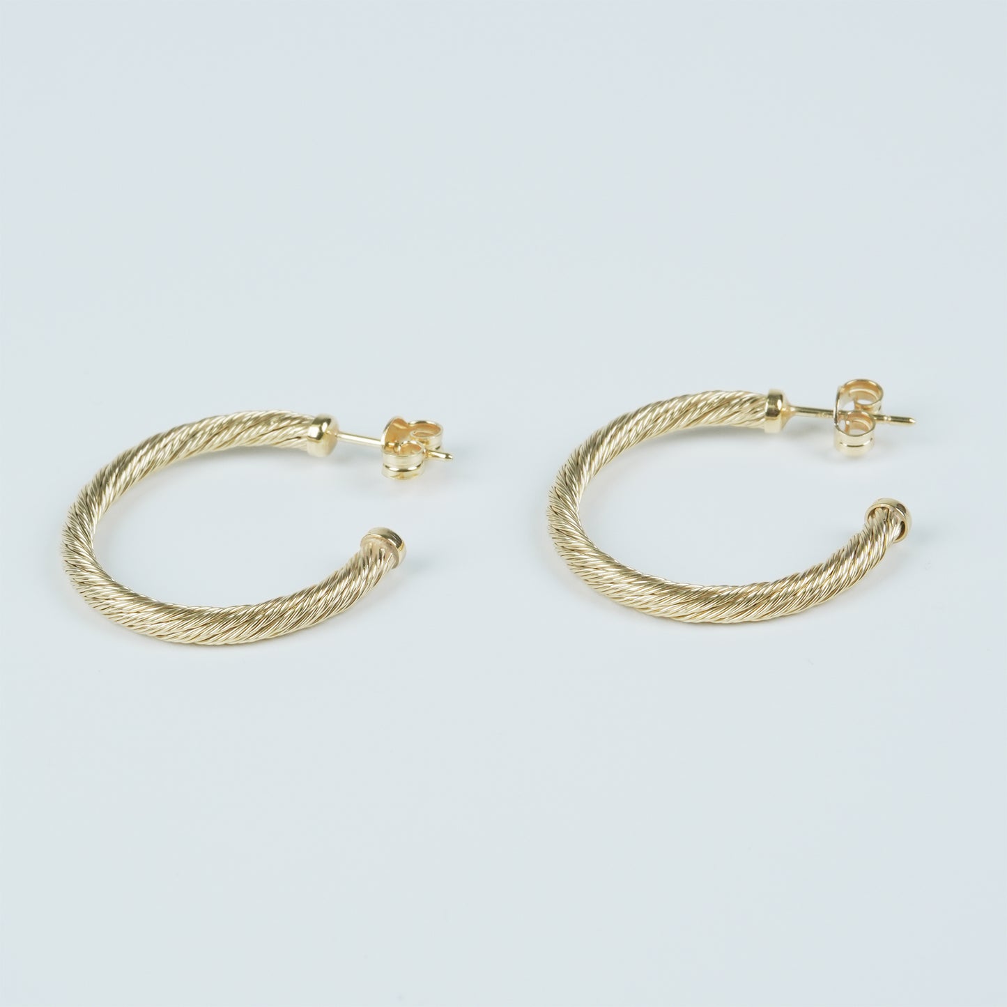 Cable Hoop Earrings