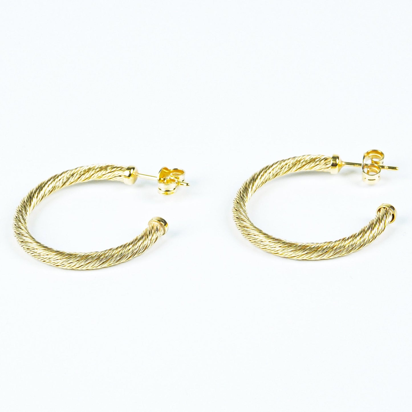 Cable Hoop Earrings