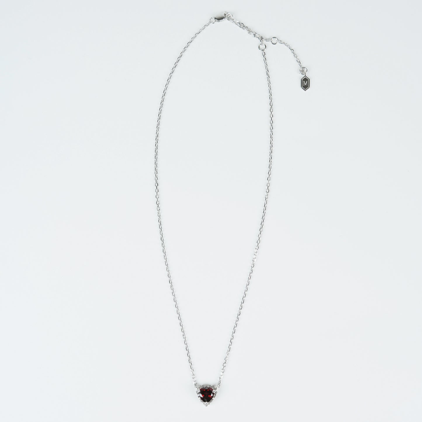 Dolly-Heart Garnet Necklace
