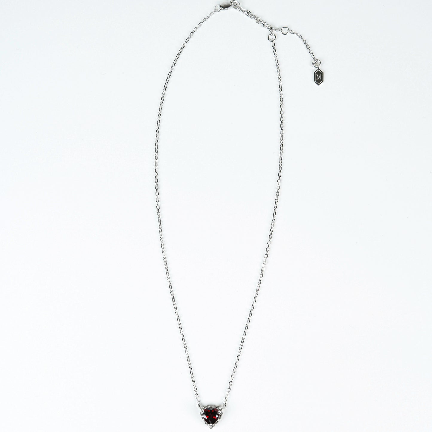 Dolly-Heart Garnet Necklace