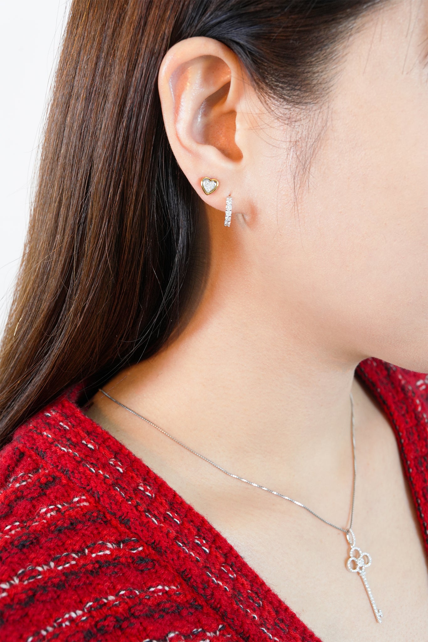 Heart Diamonds Earrings (Pre-order, take 1 to 1.5 months)