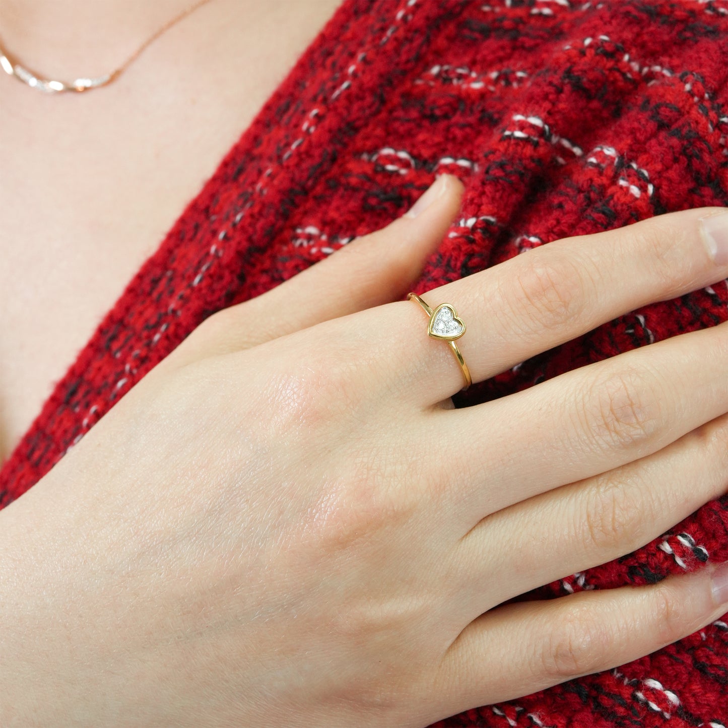 Heart Diamonds Ring (Pre-order, take 1 to 1.5 months)