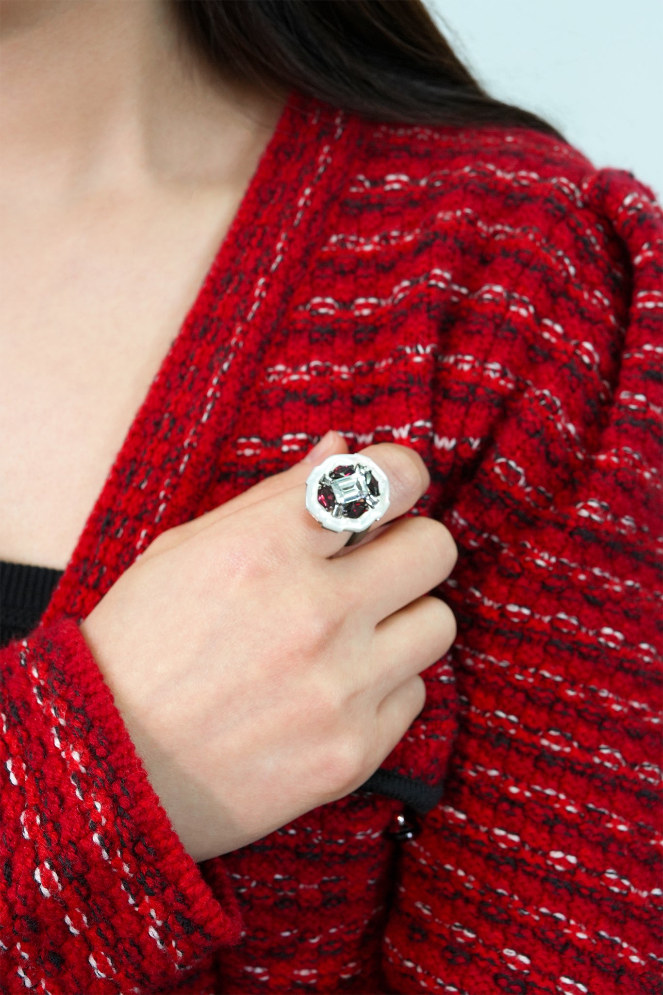 Kaleidoscope Mother of Pearl Edge Ring