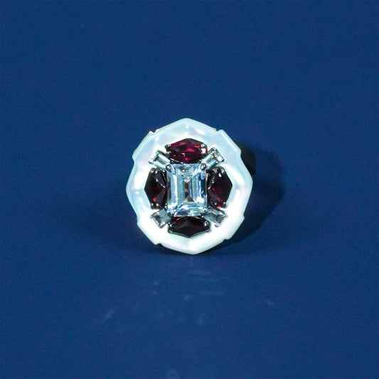 Kaleidoscope Mother of Pearl Edge Ring