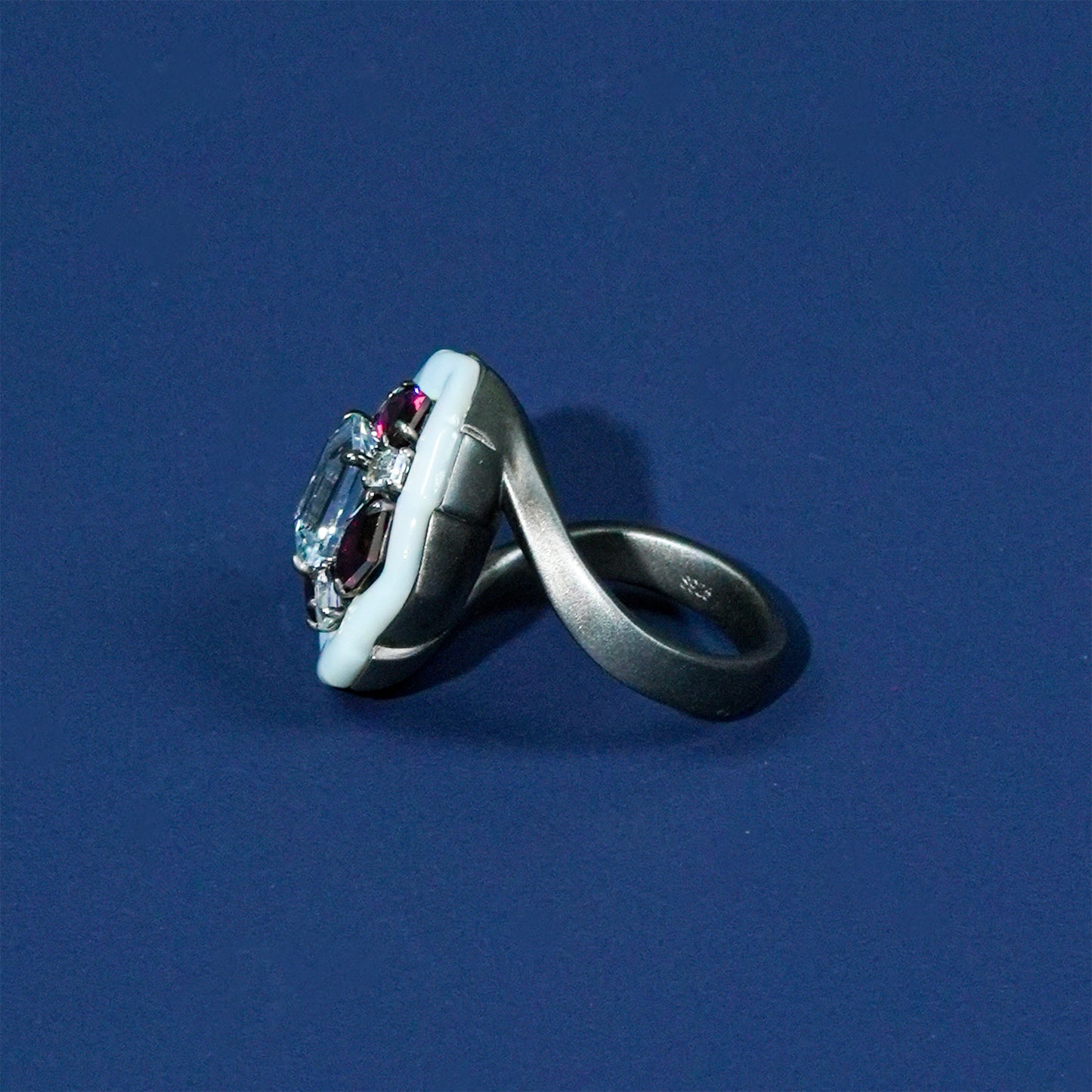 Kaleidoscope Mother of Pearl Edge Ring