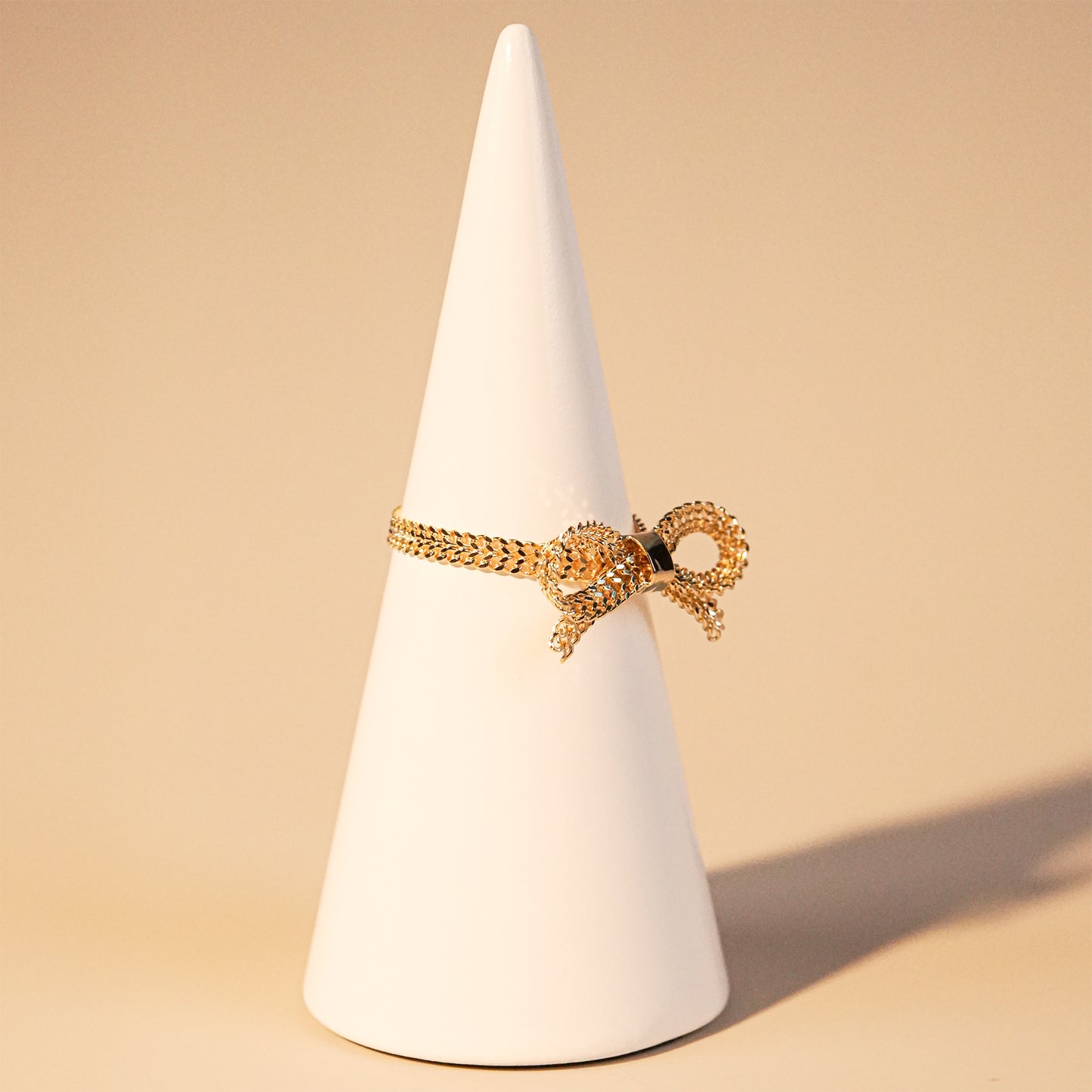 18K Gold Ribbon Bow Ring